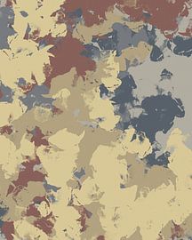 Formes organiques. Art abstrait moderne en jaune, beige, taupe, marron. sur Dina Dankers