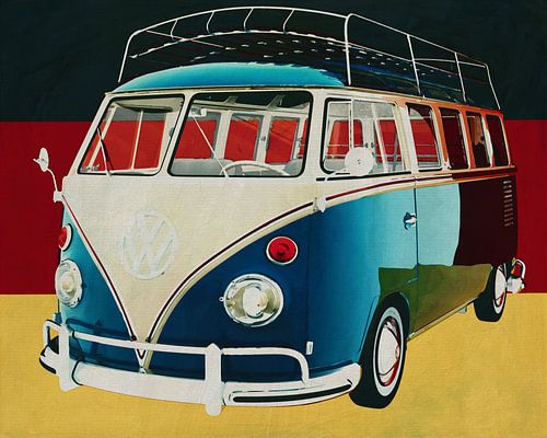 Volkswagen Combi Deluxe uit 1963 voor de Duitse vlag