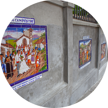 Keramiek in een straat in San José, de hoofdstad van Costa Rica van t.ART