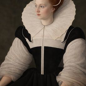 Porträt einer jungen Frau in einem schwarzen Kleid von Affect Fotografie