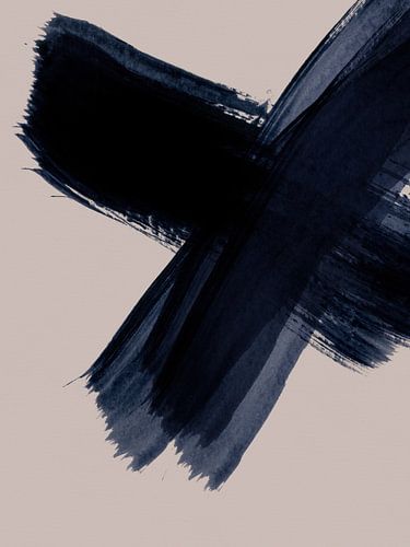 Strokes 5 | Indigo penseel op neutraal