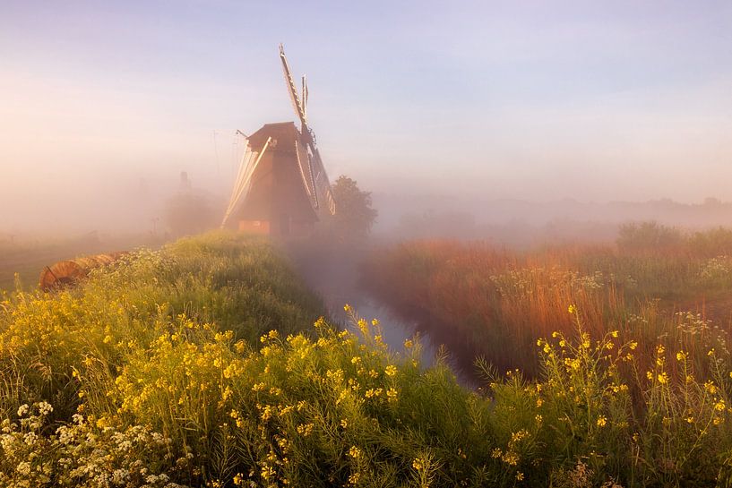 North mill in the fog by Marga Vroom
