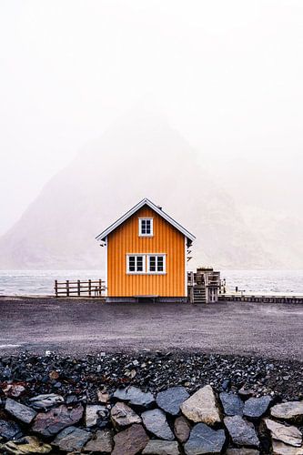 Vissershut op de Lofoten, Noorwegen