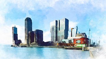 Wilhelminapier in Rotterdam, Zuid-Holland, Nederland van Danny de Klerk