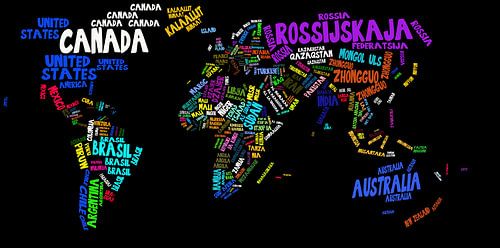 World Map Typography by Stef van Campen