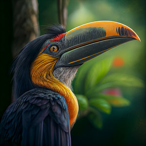 Portrait eines Tulcan Illustration