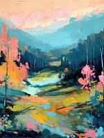 Enchanted Forest Landscape: A Magical Painting