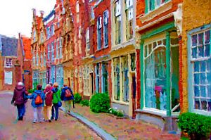 Petits amis dans la Voorstraat de Dordrecht