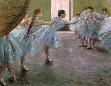 Edgar Degas,Tänzer bei der Probe Pastell