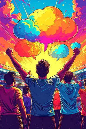 Handen omhoog voor de overwinning