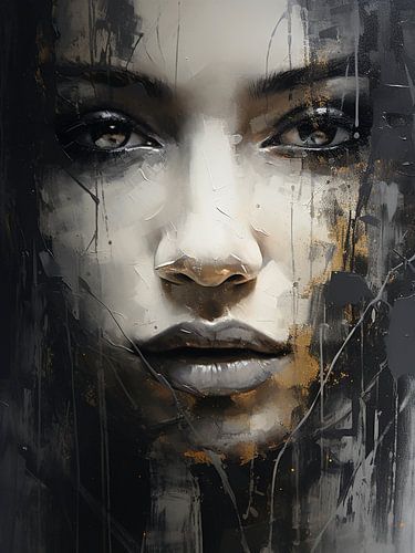 Portrait abstrait moderne