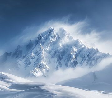 Winterstilte in de Alpen van fernlichtsicht