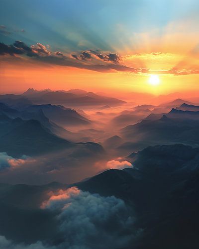 Sommet au-dessus des nuages