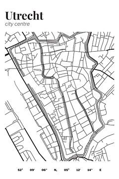 Utrecht city map by Walljar