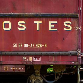 Oude Postwagon Hombourg België van Mario Brussé Fotografie