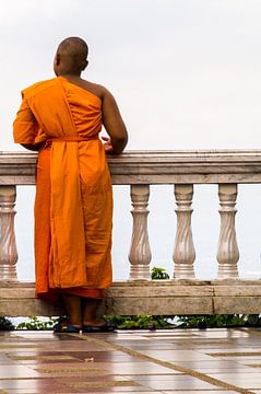 Monk in Thailand at Wat Phra That Doi Suthep by S. van den Ham