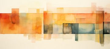 Kleurrijk abstract 58965 van Abstract Schilderij