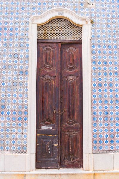 De deuren van Portugal bruin met Portugese tegels nummer 8 van Stefanie de Boer