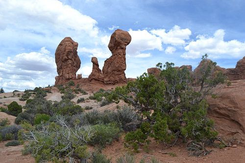 Arches National Park, drie figuren