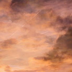 Aircraft stripes in the sky by Art by Janine