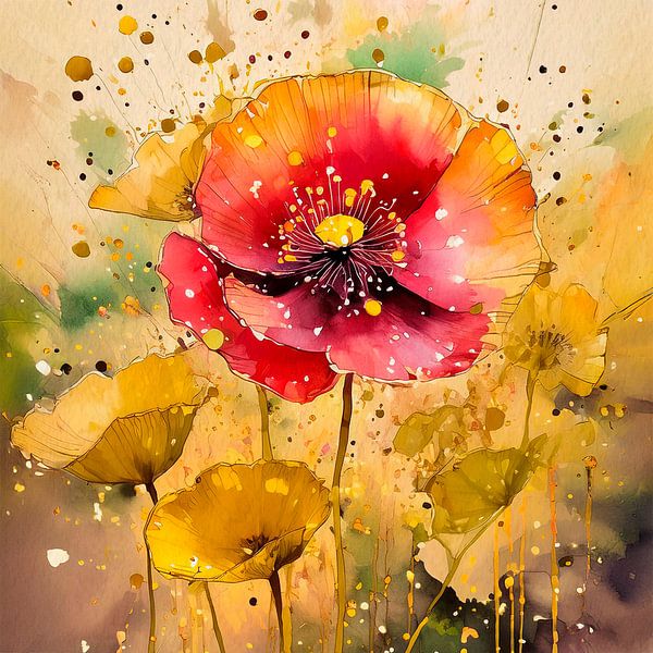 Poppy in gold by Studio Pieternel