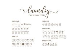 Laundry Poster Horizontal - Wash Dry Fold - Washing Instructions Poster - Stylish Laundry Room Decoration - Minimalist Wall Art sur Marian Nieuwenhuis