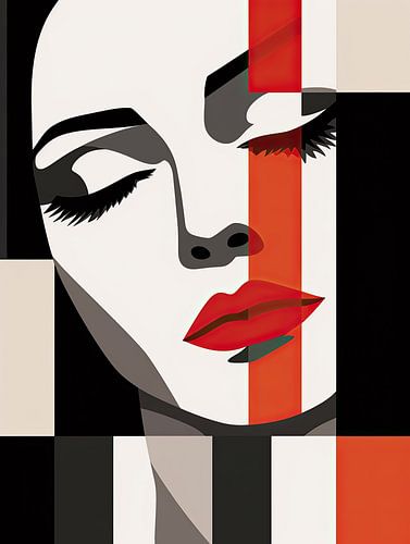 Abstract female face