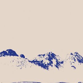 Yama - Mountain peaks in the Italian Dolomites line print by Buro JEB ~ Studio NotARTificial