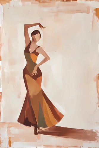 Flamenco minimaliste sur FoXo Art