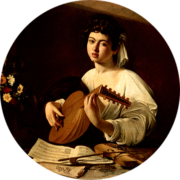 Lute-speler, Caravaggio (Michelangelo Merisi da Caravaggio).