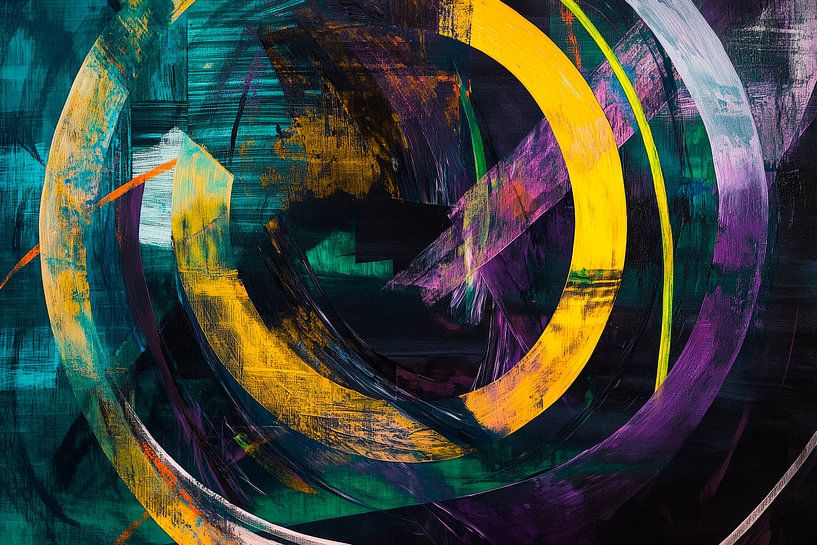 Abstrakte Farben und dynamische Formen von Poster Art Shop