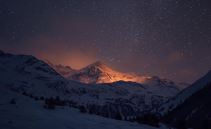 Winterlichen Tagesanbruch genießen von fernlichtsicht