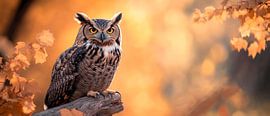 Owl in autumn by Poster Art Shop