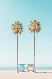 Palmbomen op het strand van Poster Art Shop
