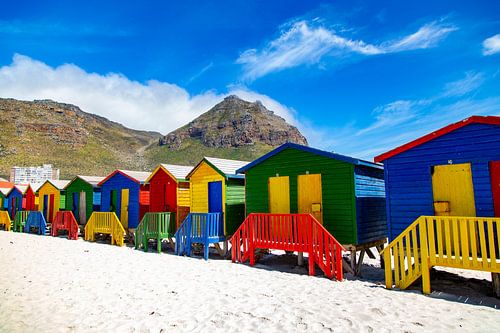 Kleurrijke Bo-kaap, Kaapstad, Zuid-Afrika van Willem Vernes