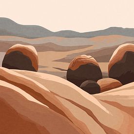 Wadi Rum Désert Rouge sur Patterns & Palettes