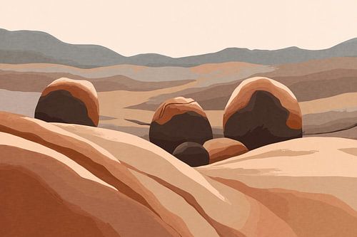 Wadi Rum Red Desert van Patterns & Palettes