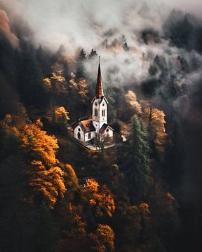 Herfst in de Dolomieten van fernlichtsicht