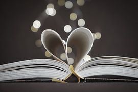 Hartpagina's in een boek met lichte stippen van Martin Köbsch