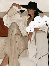 boho-chique vrouw & -wijn van mathieu jeu