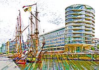 Museumschepen in Hafencity