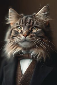 Maine Coon in Kleidung