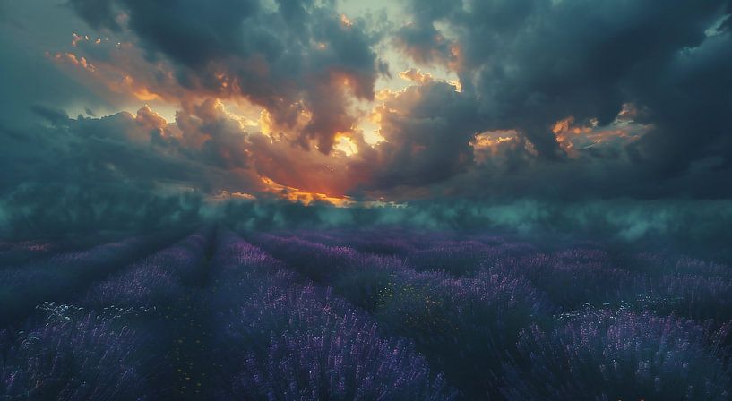 Sunrise lavender magic by fernlichtsicht