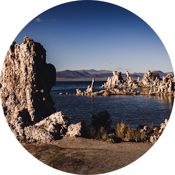 Kalksteen Tufsteen Formatie bij Mono Lake Natron in de Sierra Nevada Californië USA van Dieter Walther