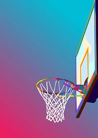 Der Ring des Basketballs in der Pop-Art von IHSANUDDIN .