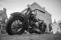 Harley Davidson in Schwarz und Weiß
