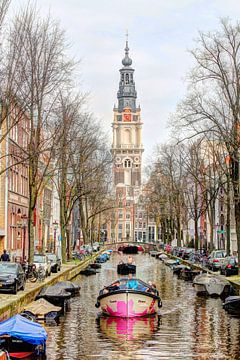 Zuiderkerk and Groenburgwal Amsterdam by Hendrik-Jan Kornelis