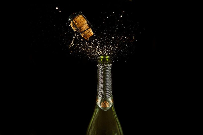 Bottle of bubbly champagne by Corrine Ponsen