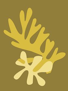 Pflanzen in Goldocker Inspiriert von Henri Matisse