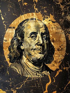 Goud Benjamin Franklin Zakelijke Motivatie van FotoKonzepte